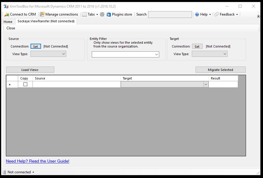 Transfer View Not Connected