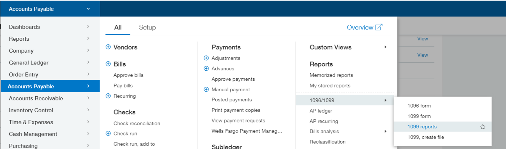 1099 Report Intacct Accounts Payable