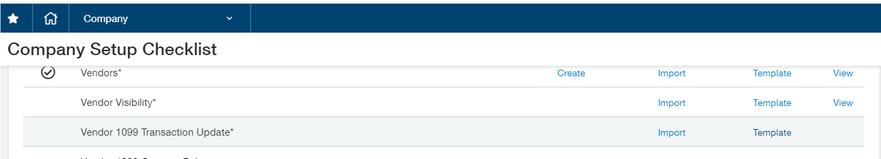 Company Setup Checklist Intacct 1099