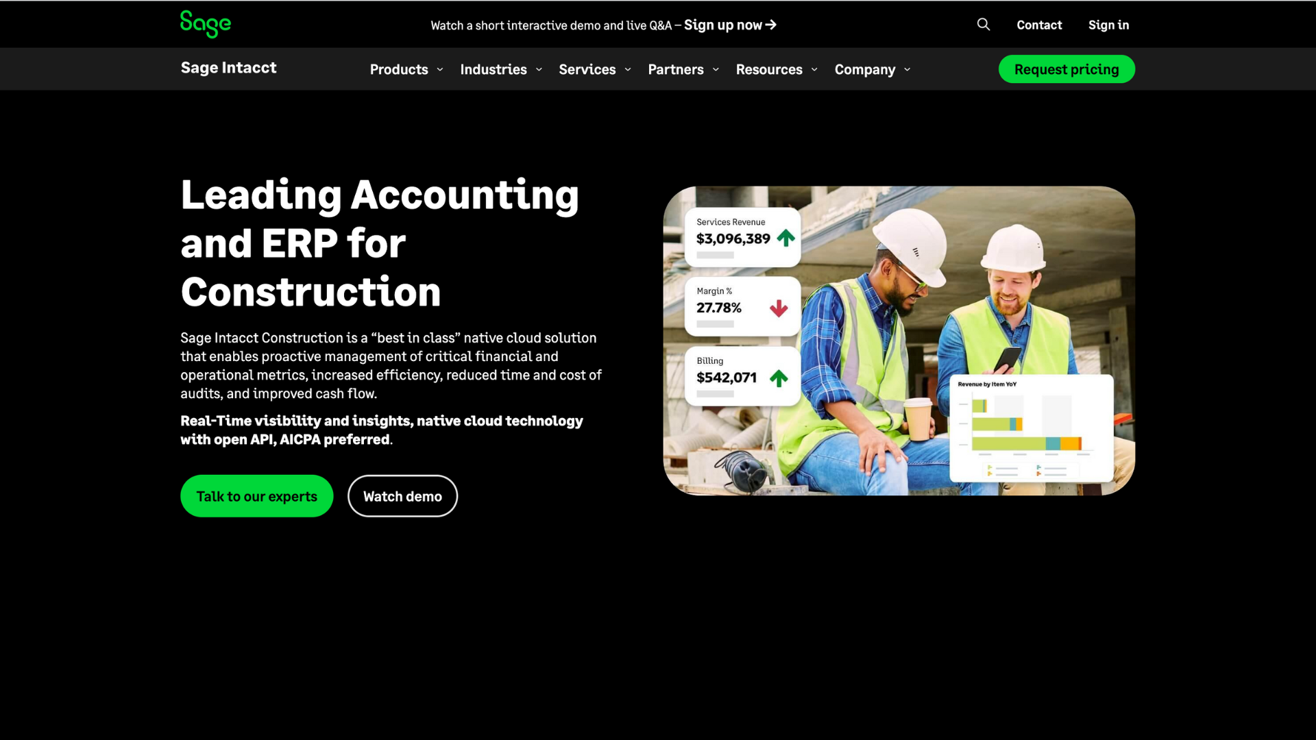 Sage Intacct Construction: Leading Accounting and ERP for Construction