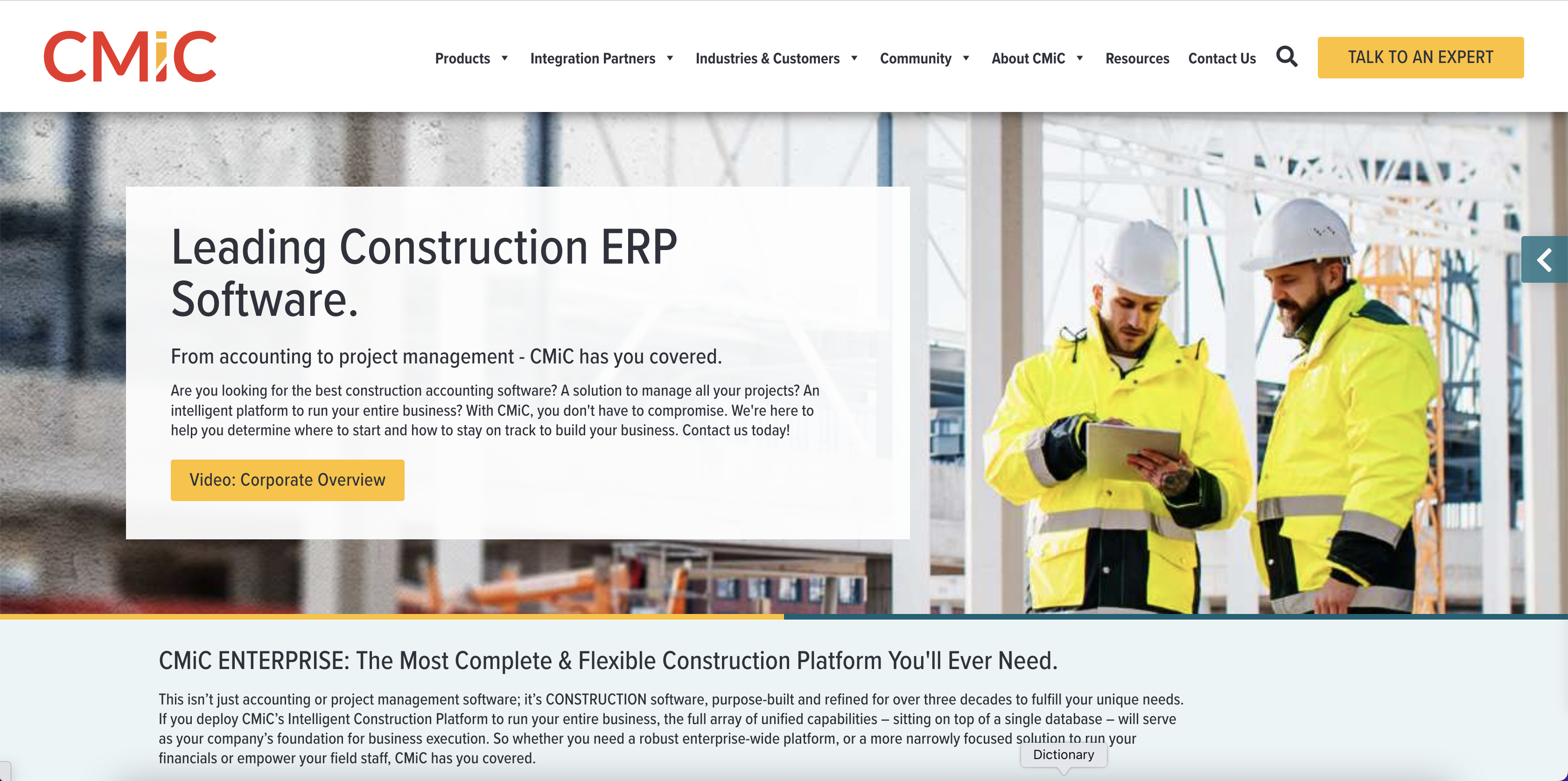 CMiC: Construction management software for general & specialty contractors