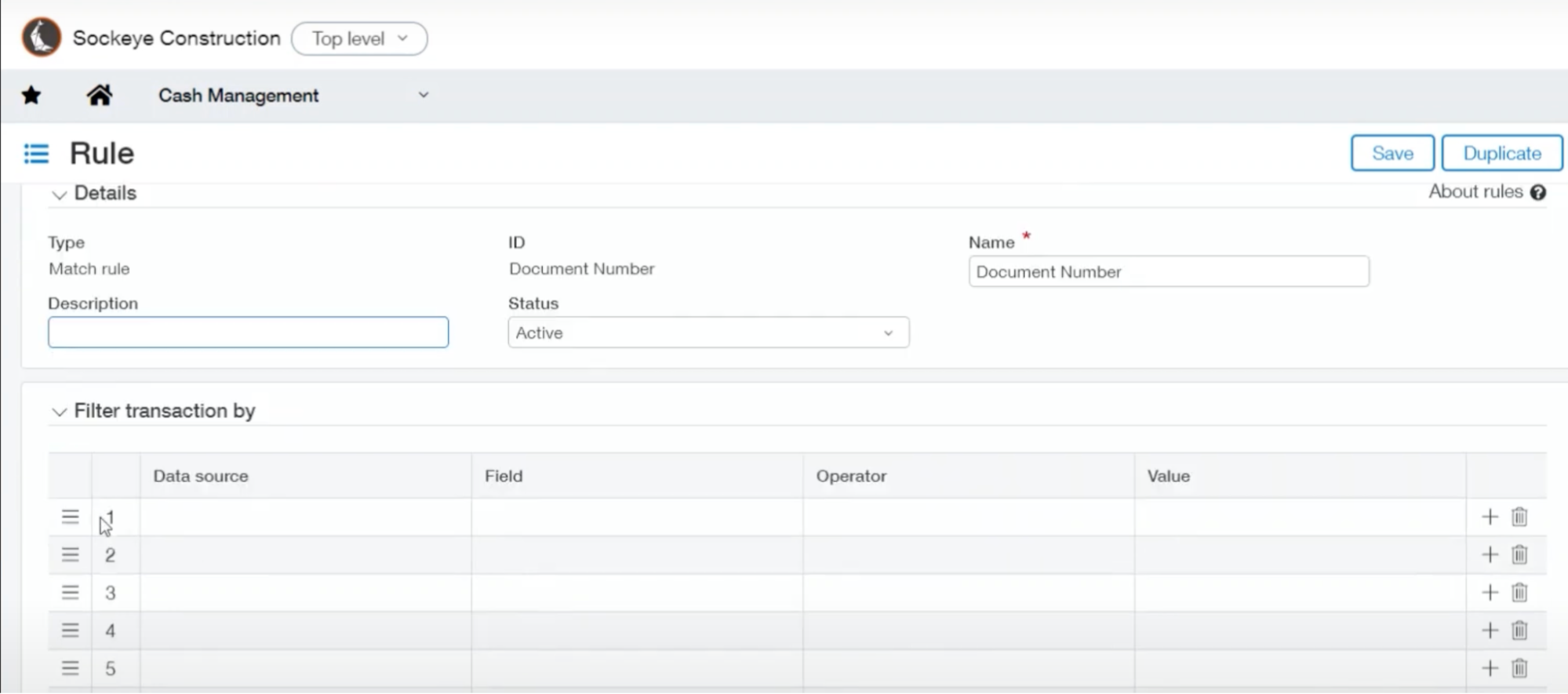 Sage intacct cash management