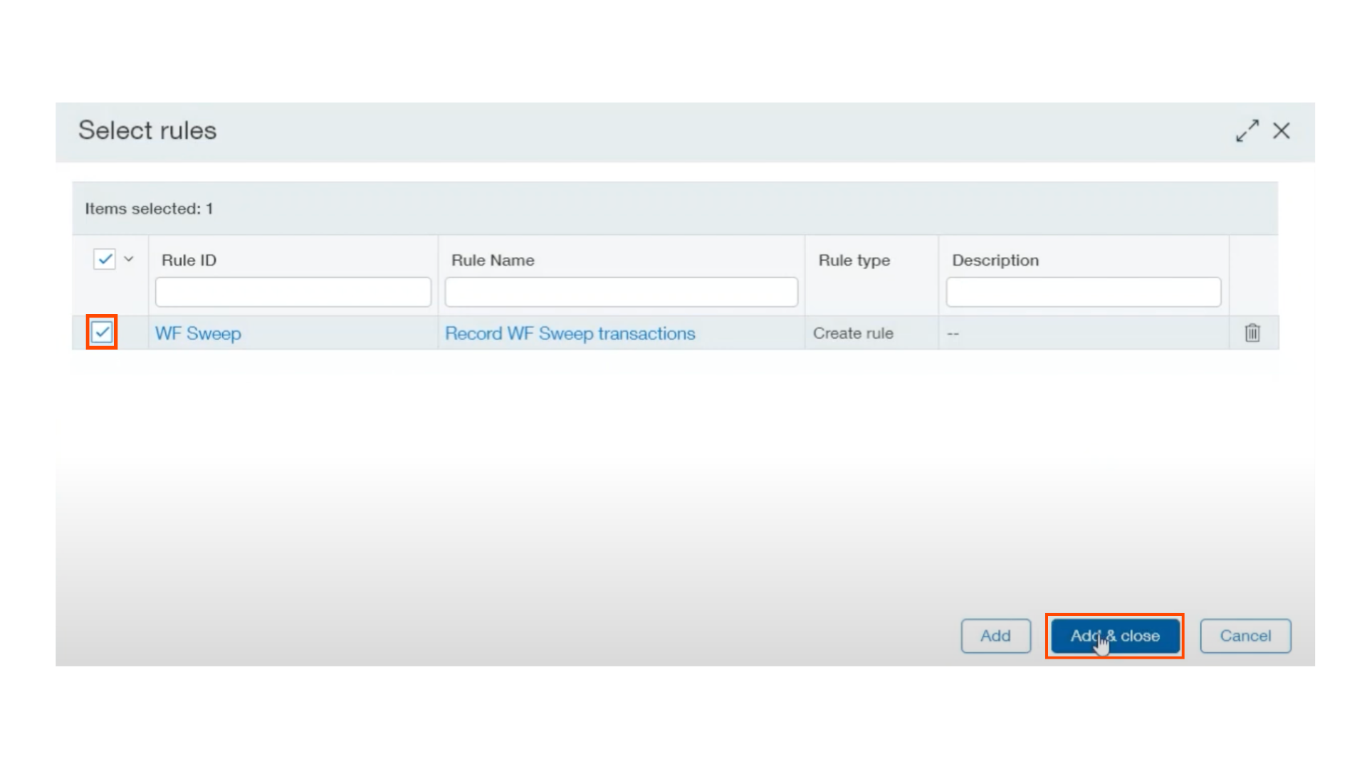 Sage Intacct Rule Set 2