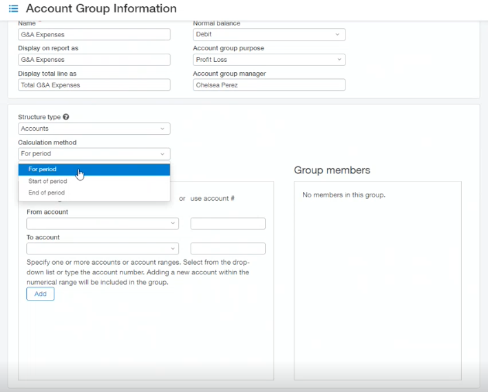Account Group Structure Type