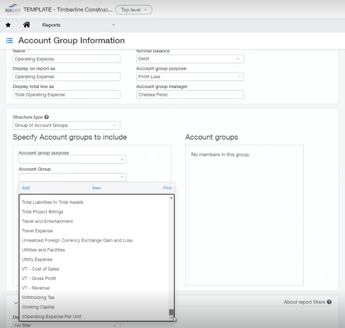 Account Group Structure