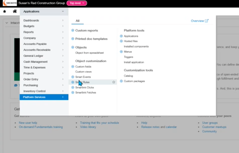 Creating a Smart Rule in Sage Intacct